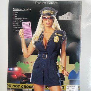 New Adult Sexy Fashion Police Halloween Costume size Small